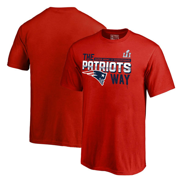 New England Patriots Pro Line by Fanatics Branded Youth Super Bowl LI Champions Local Way T-Shirt - Red